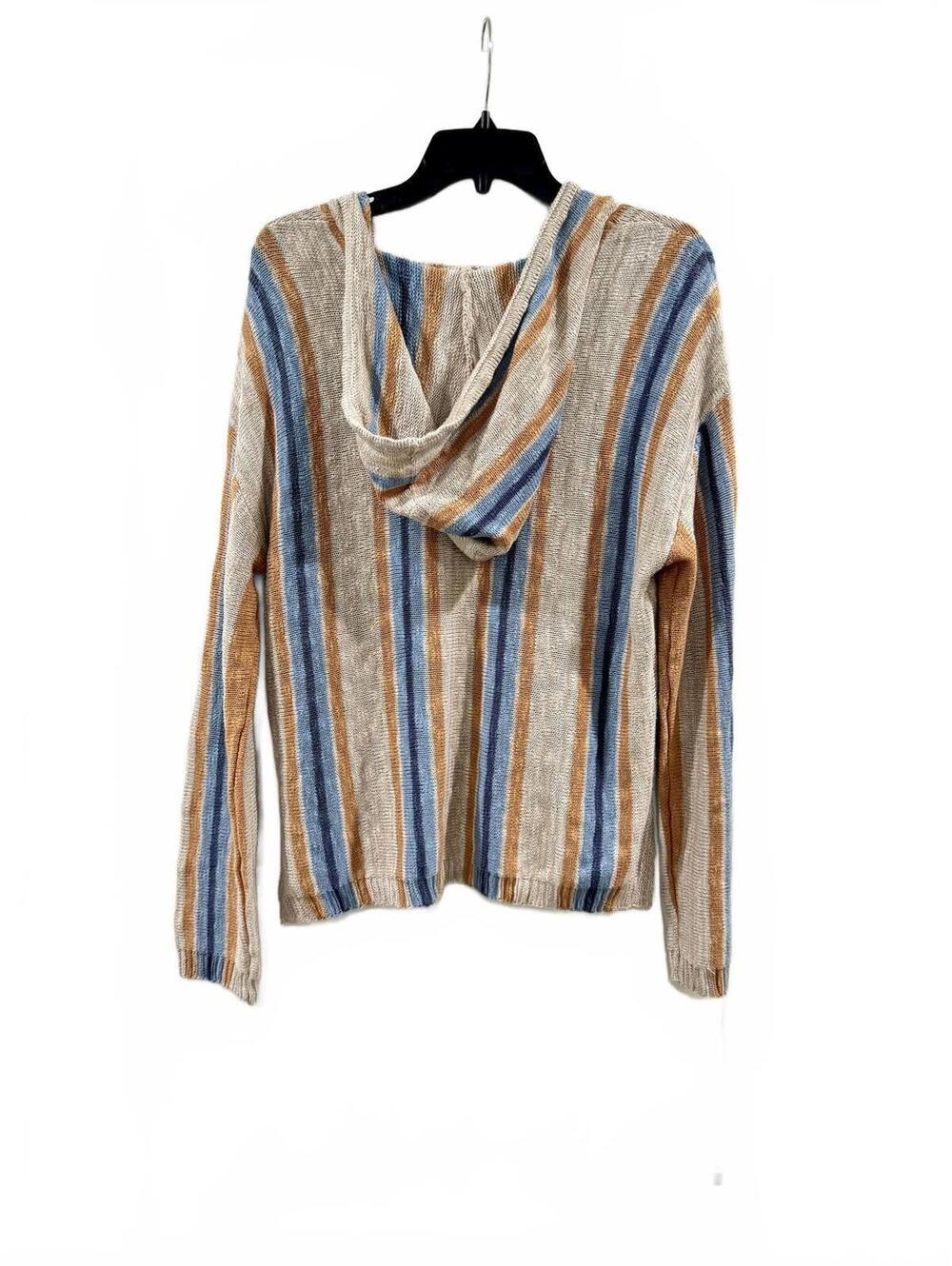 Lucky Brand Baja Beach Hoodie Surf Stripe Cotton Knit Beach Pullover Small - Picture 5 of 9